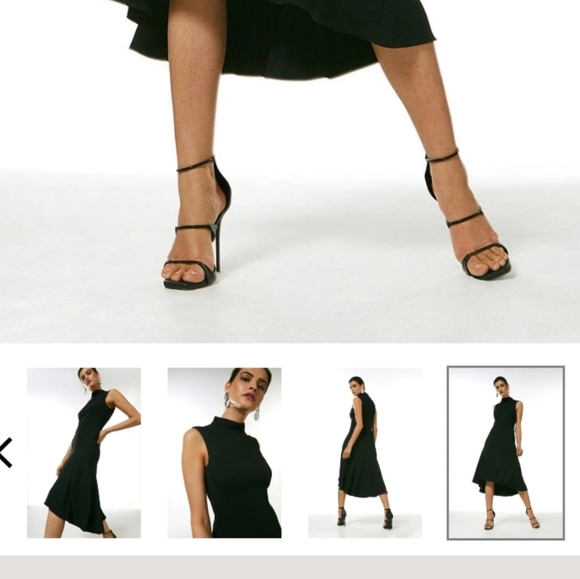 Soft Tailored High Low Midi Dress - Picture 4 of 6